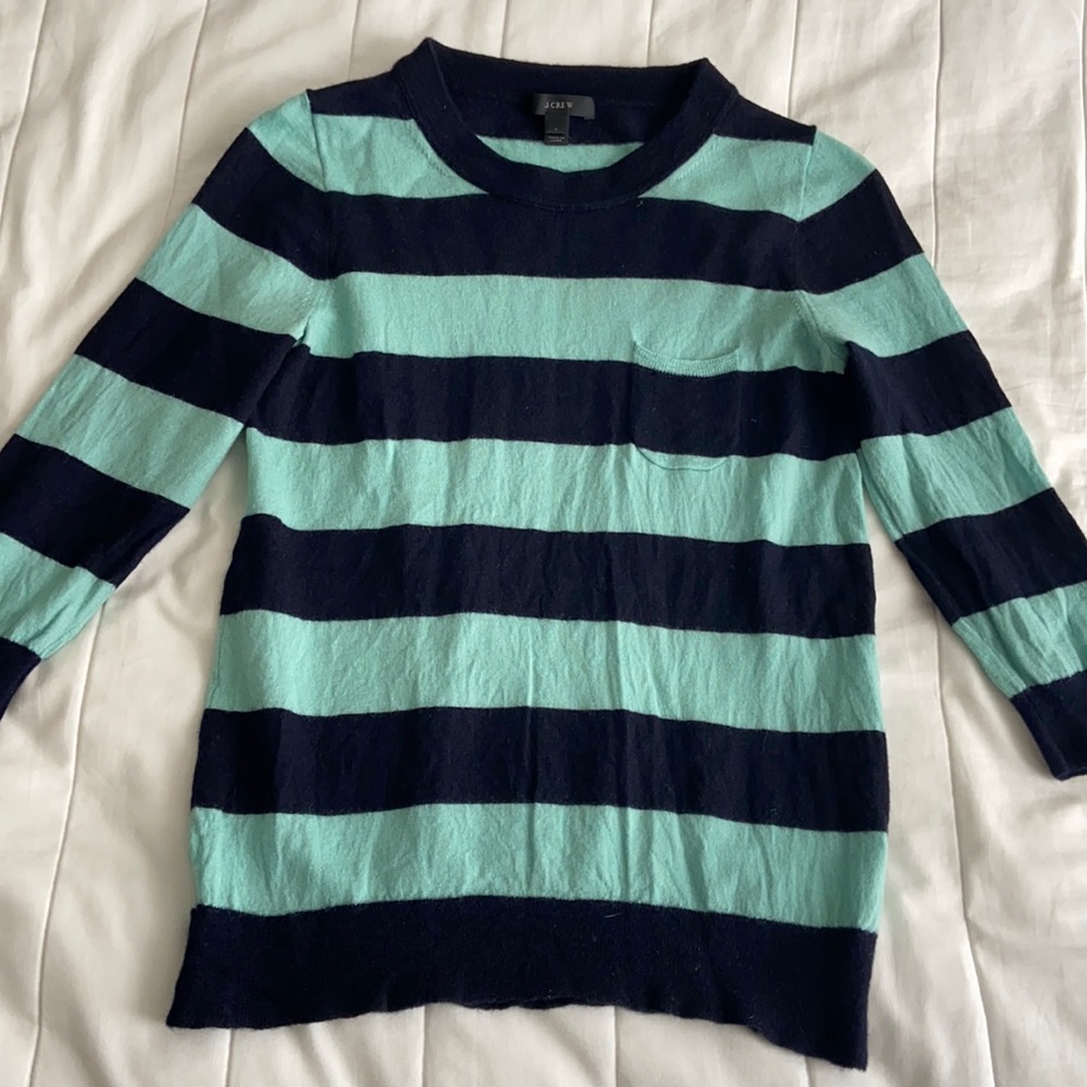 Jcrew striped pullover sweater size small.